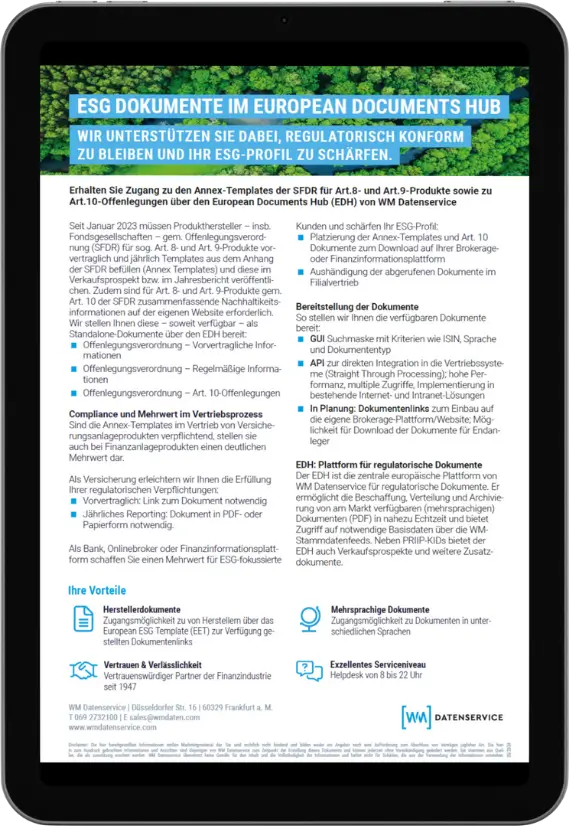 Factsheet European ESG Template