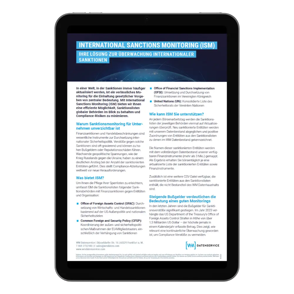 Factsheet International Sanctions Monitoring